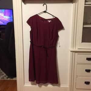 16W Burgundy Dress NWT